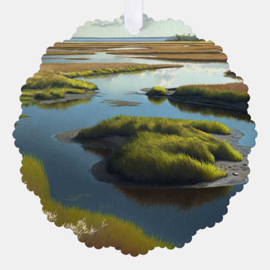 Coastal Tranquility Ornament Kaart (Voorkant)
