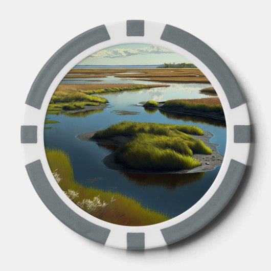 Coastal Tranquility Poker Chips (Voorkant)