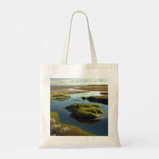 Coastal Tranquility Tote Bag (Achterkant)