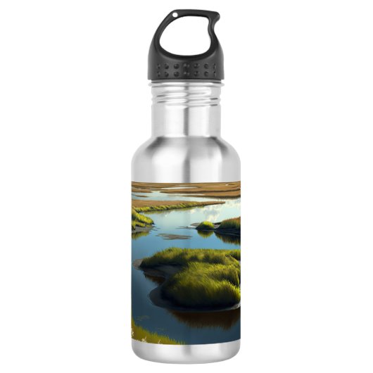 Coastal Tranquility Waterfles (Voorkant)