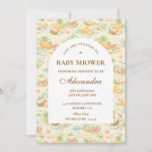 Coastal Tropical Fruits Baby Shower Kaart (Voorkant)