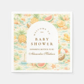 Coastal Tropical Fruits Baby Shower Servet (Voorkant)