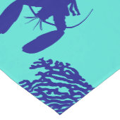 Coastal Turquoise Blue Lobster Pattern Medium Tafelloper (Hoek)
