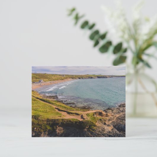 Coastal Uitzicht Whitesands Bay Pembrokeshire Wale Briefkaart (Staand voorkant)