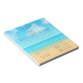 Coastal Vacation Property Receipt Pad Notitieblok (Schuin)