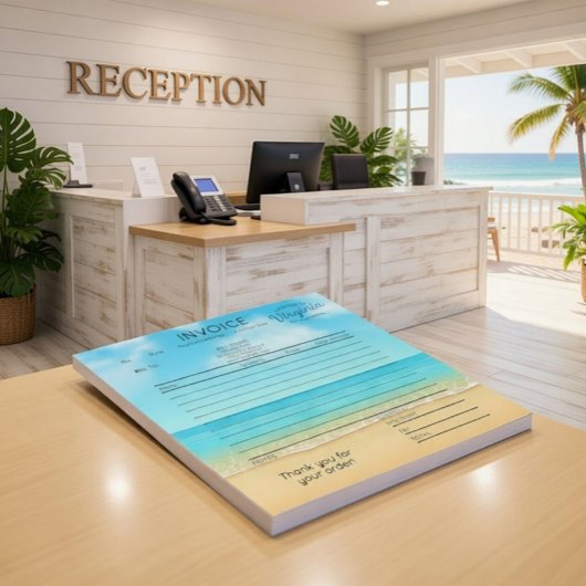 Coastal Vacation Property Receipt Pad Notitieblok