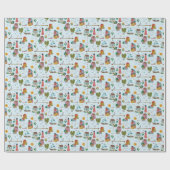 Coastal Village Blue Baby shower Party Cadeaupapier (Vlak)