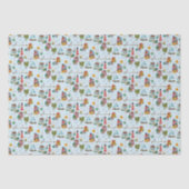 Coastal Village Blue Baby shower Party Tissuepapier (Voorkant)