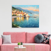 Coastal Village Canvas Afdruk (Insitu (Woonkamer))