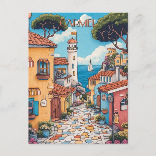 Coastal Village Charm Carmel Californië Briefkaart (Voorkant)