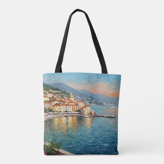 Coastal Village Tote Bag (Achterkant)