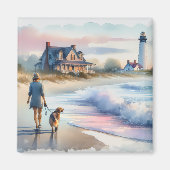 Coastal Walk to Lighthouse at Sunset Magneet (Voorkant)