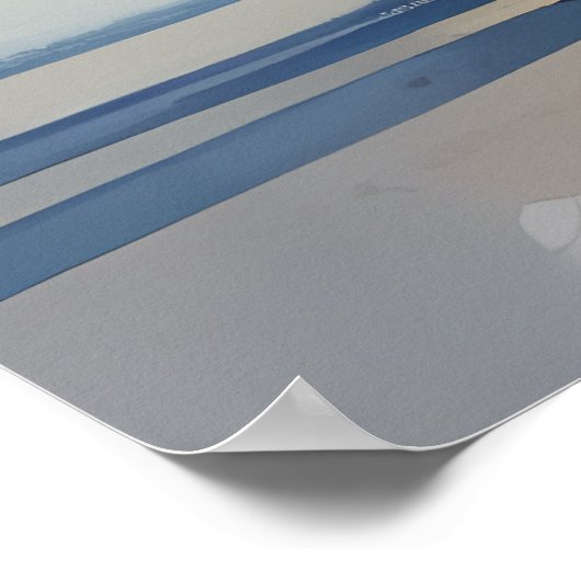 Coastal Walk to Lighthouse at Sunset Poster (Hoek)