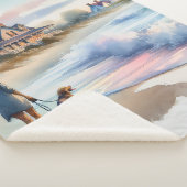 Coastal Walk to Lighthouse at Sunset Sherpa Deken (3/4)