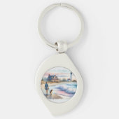 Coastal Walk to Lighthouse at Sunset Sleutelhanger (Voorkant)