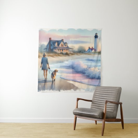 Coastal Walk to Lighthouse at Sunset Wandkleed (In situ)