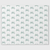 Coastal Watercolor Crab Cadeaupapier (Vlak)