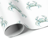 Coastal Watercolor Crab Cadeaupapier (Rol Hoek)