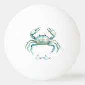 Coastal Watercolor Crab Personalized Pingpongbal (Voorkant)