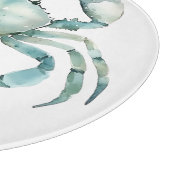 Coastal Watercolor Crab Personalized Snijplank (Hoek)