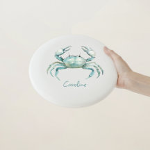 Coastal Watercolor Crab Personalized