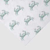 Coastal Watercolor Crab Tissuepapier (Detail)
