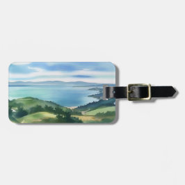 Coastal Watercolor Luggage Tag Bagagelabel
