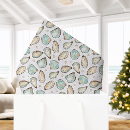 Coastal Watercolor Oyster & Pearl Pattern Tissuepapier