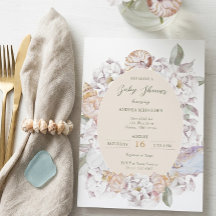 Coastal Watercolor Shells and Floral Baby Shower