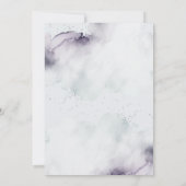 Coastal Waterverf Blauw Elegant Huwelijk Kaart (Achterkant)