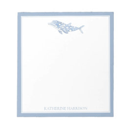 Coastal Waterverf Blue Polka Dot Dolphin Notitieblok