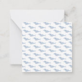 Coastal Waterverf Blue Polka Dot Dolphin Notitiekaartje (Achterkant)