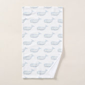 Coastal Waterverf Blue Whale gepersonaliseerd Bad Handdoek (Handdoek)