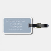 Coastal Waterverf Blue Whale gepersonaliseerd Bagagelabel (Achterkant horizontaal)