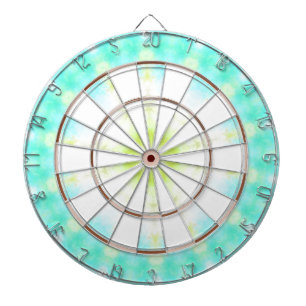 Coastal Waterverf Turquoise Tie Dye Dartbord
