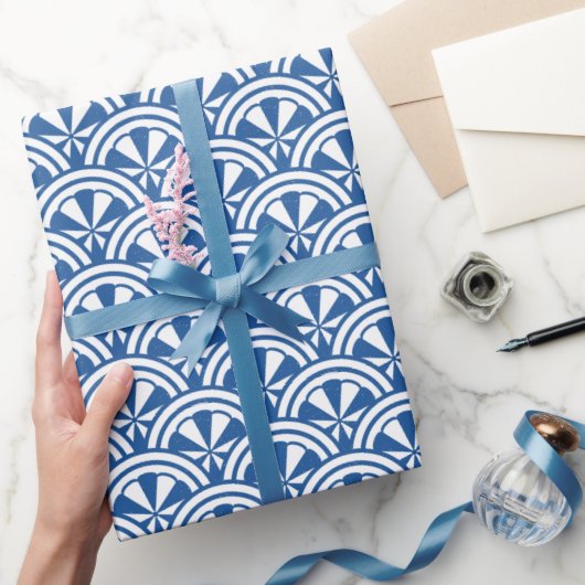 Coastal Waves Pattern - De Witte Lotus Cadeaupapier (Geschenken)