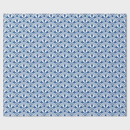 Coastal Waves Pattern - De Witte Lotus Cadeaupapier (Vlak)