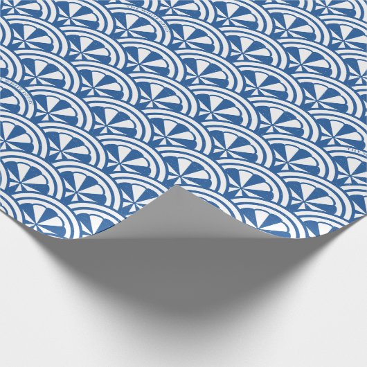 Coastal Waves Pattern - De Witte Lotus Cadeaupapier (Hoek)