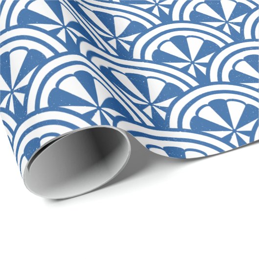 Coastal Waves Pattern - De Witte Lotus Cadeaupapier (Rol Hoek)