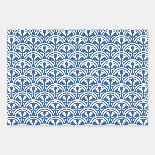 Coastal Waves Pattern - De Witte Lotus Inpakpapier Vel (Voorkant)