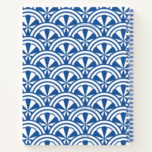 Coastal Waves Pattern - De Witte Lotus Notitieboek (Achterkant)