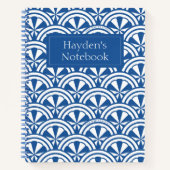 Coastal Waves Pattern - De Witte Lotus Notitieboek (Voorkant)