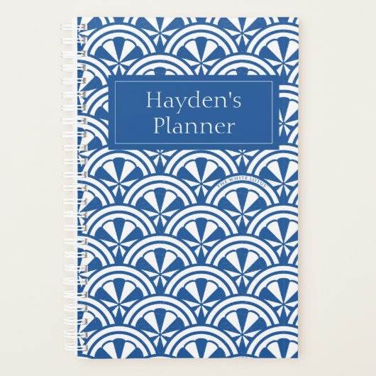 Coastal Waves Pattern - De Witte Lotus Planner (Voorkant)