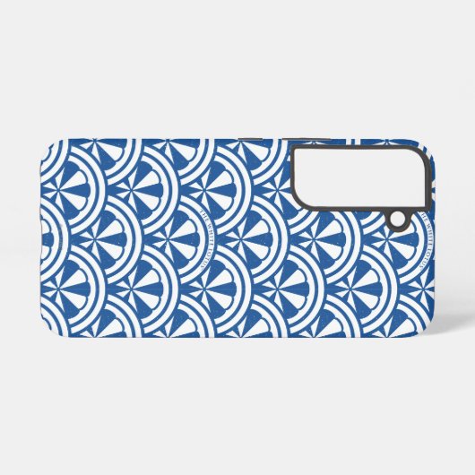 Coastal Waves Pattern - De Witte Lotus Samsung Galaxy Hoesje (Achterkant horizontaal)