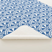 Coastal Waves Pattern - De Witte Lotus Sherpa Deken (3/4)