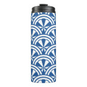 Coastal Waves Pattern - De Witte Lotus Thermosbeker (Voorkant)