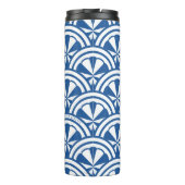 Coastal Waves Pattern - De Witte Lotus Thermosbeker (Achterkant)