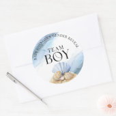 Coastal We Shell Sea Team Jongen Ronde Sticker (Envelop)