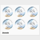 Coastal We Shell Sea Team Jongen Ronde Sticker (Vel)