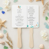 Coastal Wedding Ceremony Program Beach Tropical Handwaaier